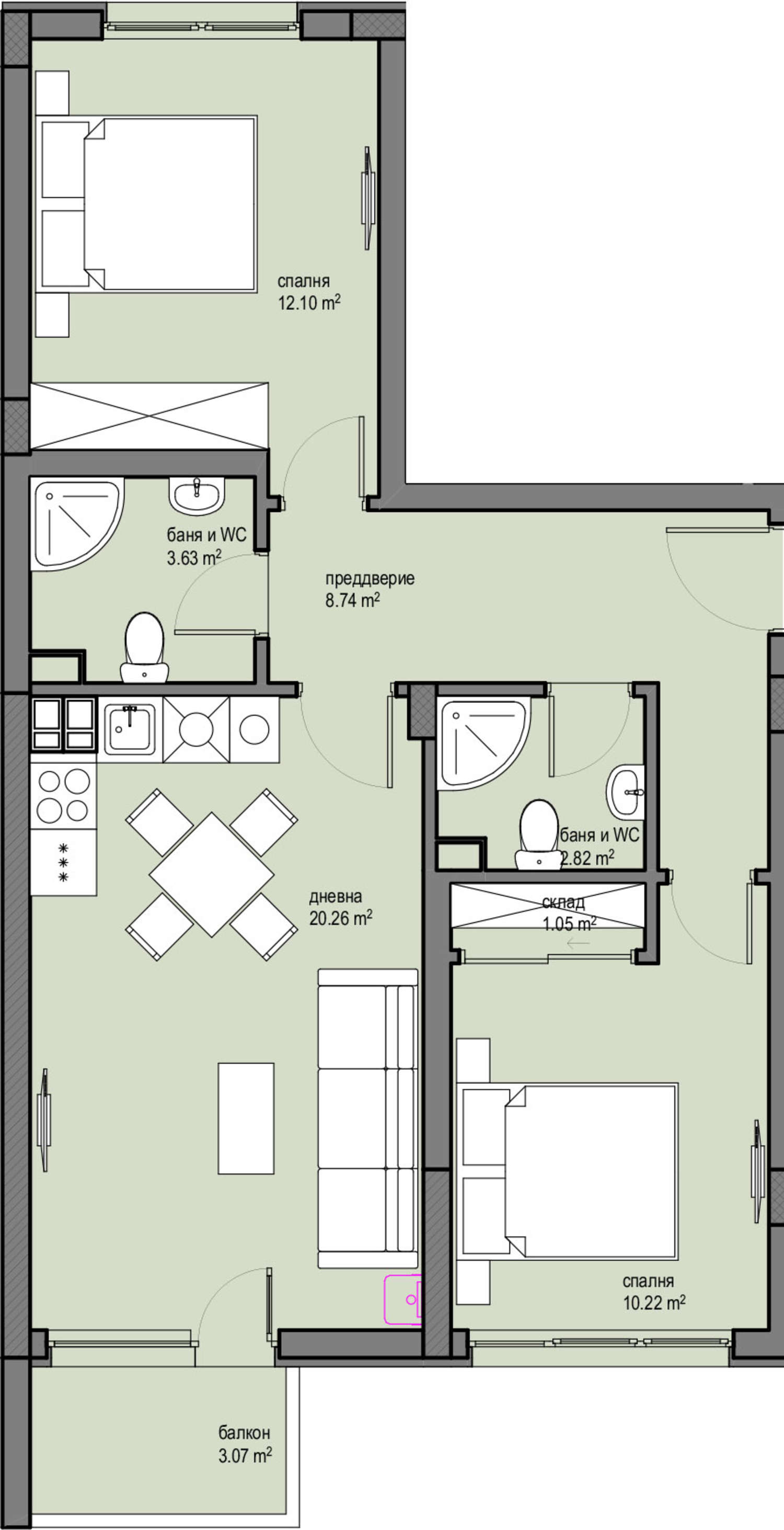 2- and 3-bedroom spacious apartments with quick access to the New Bulgarian University and the center 2- and 3-bedroom spacious apartments with quick access to the New Bulgarian University and the center