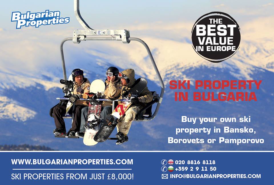 Ski property brochure of Bulgarian Properties for season 2016 top ski
