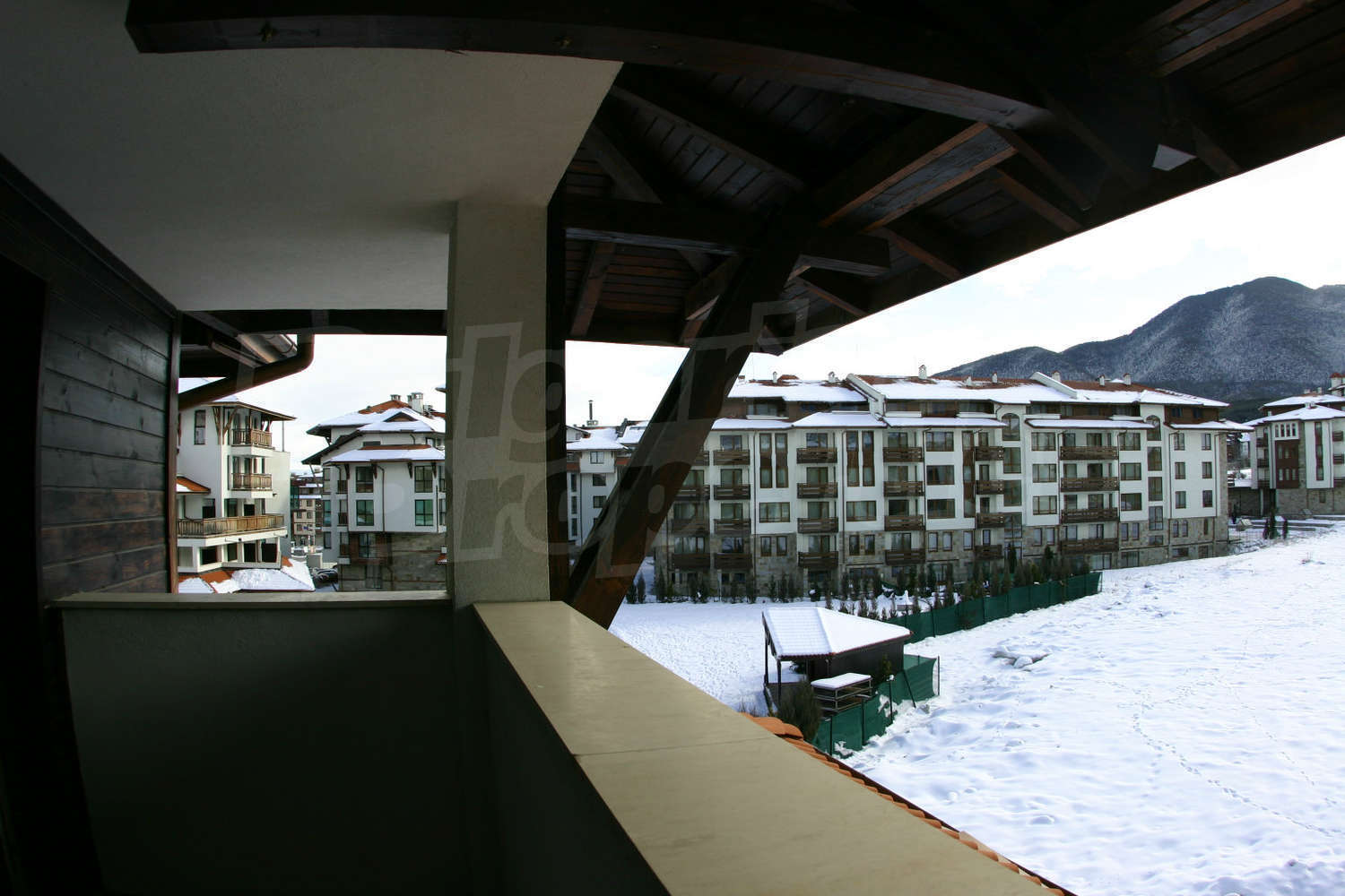 balcony, view from balcony, mountain, outside
