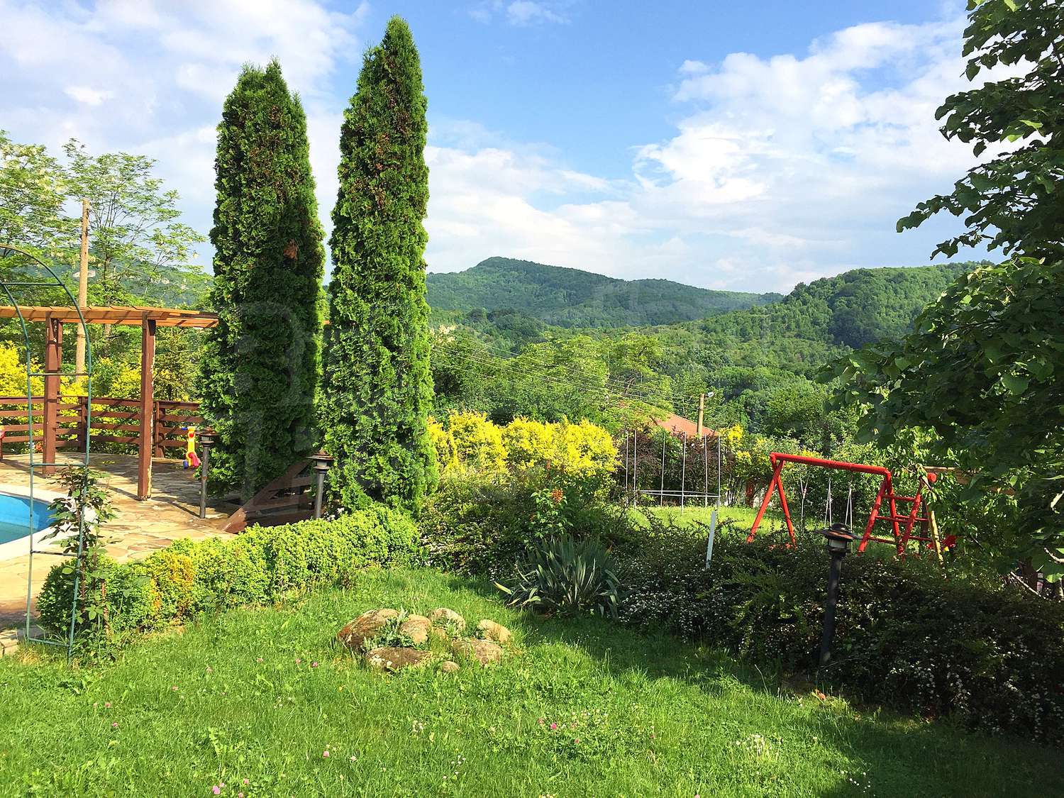 Family holiday complex with two pools, playground and barbecue amidst beautiful and picturesque nature