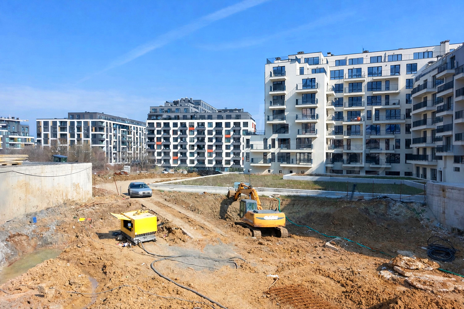outside, facade, parking, construction