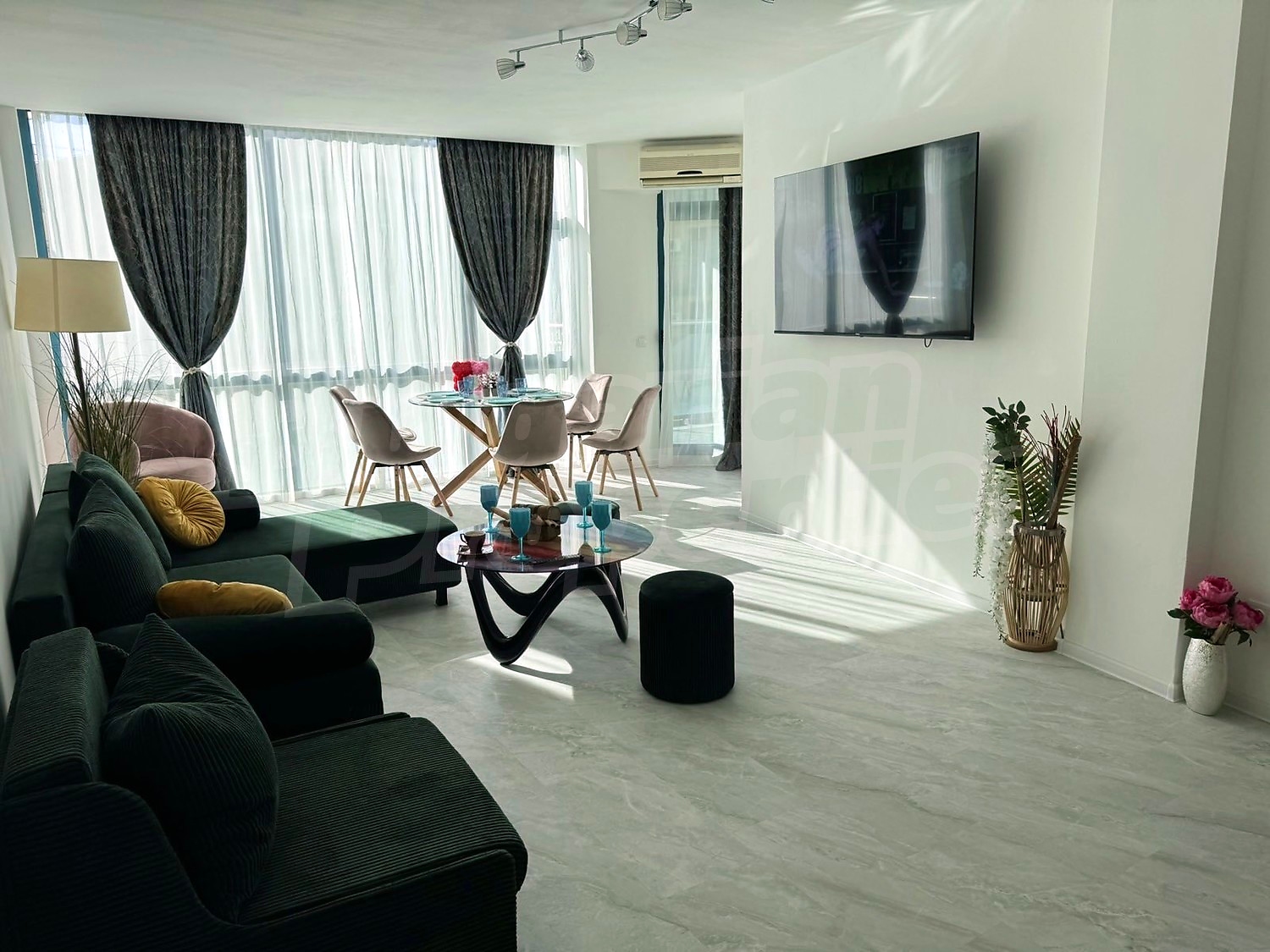 inside, living room, furnished