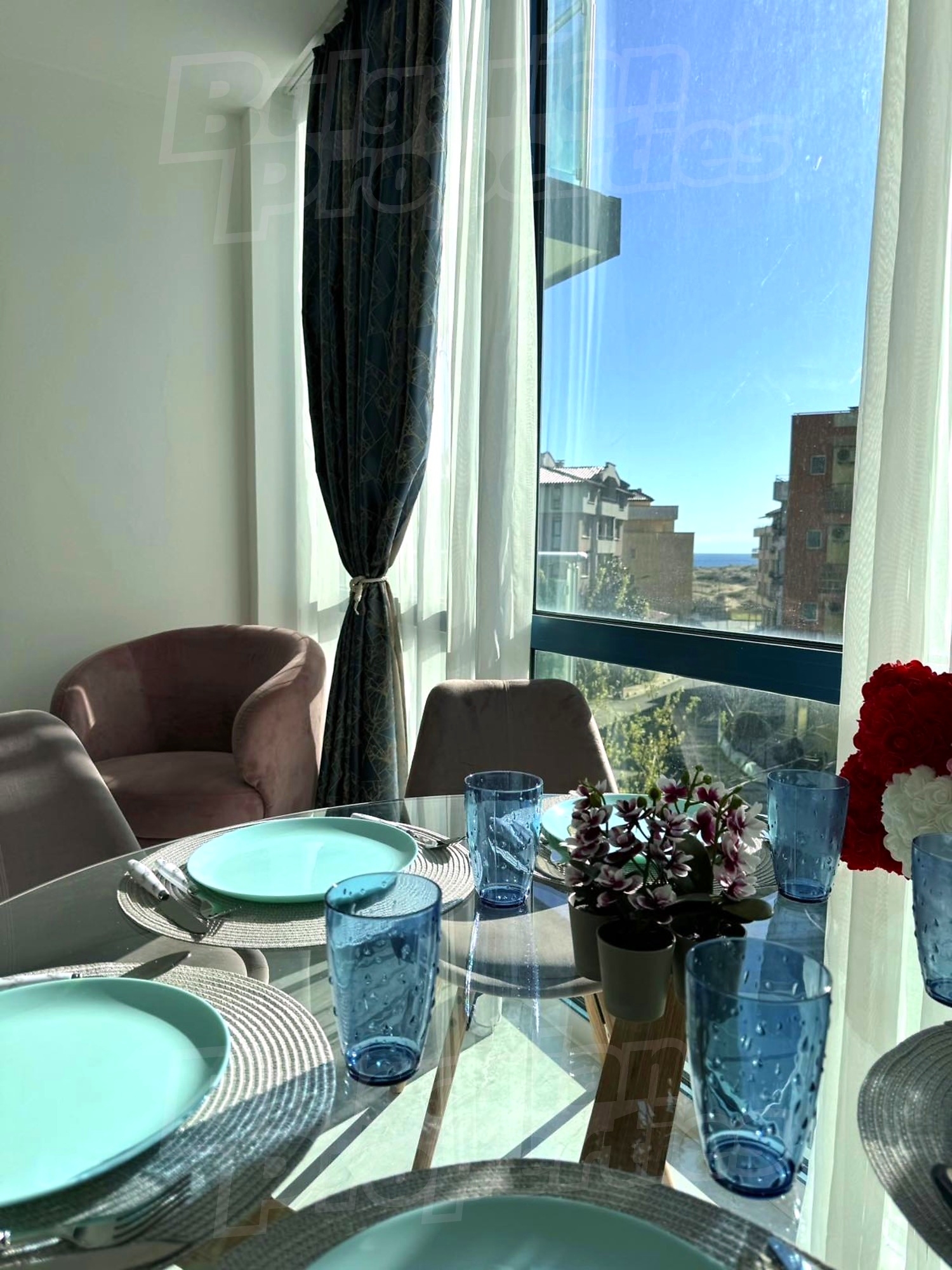 inside, furnished, view from balcony