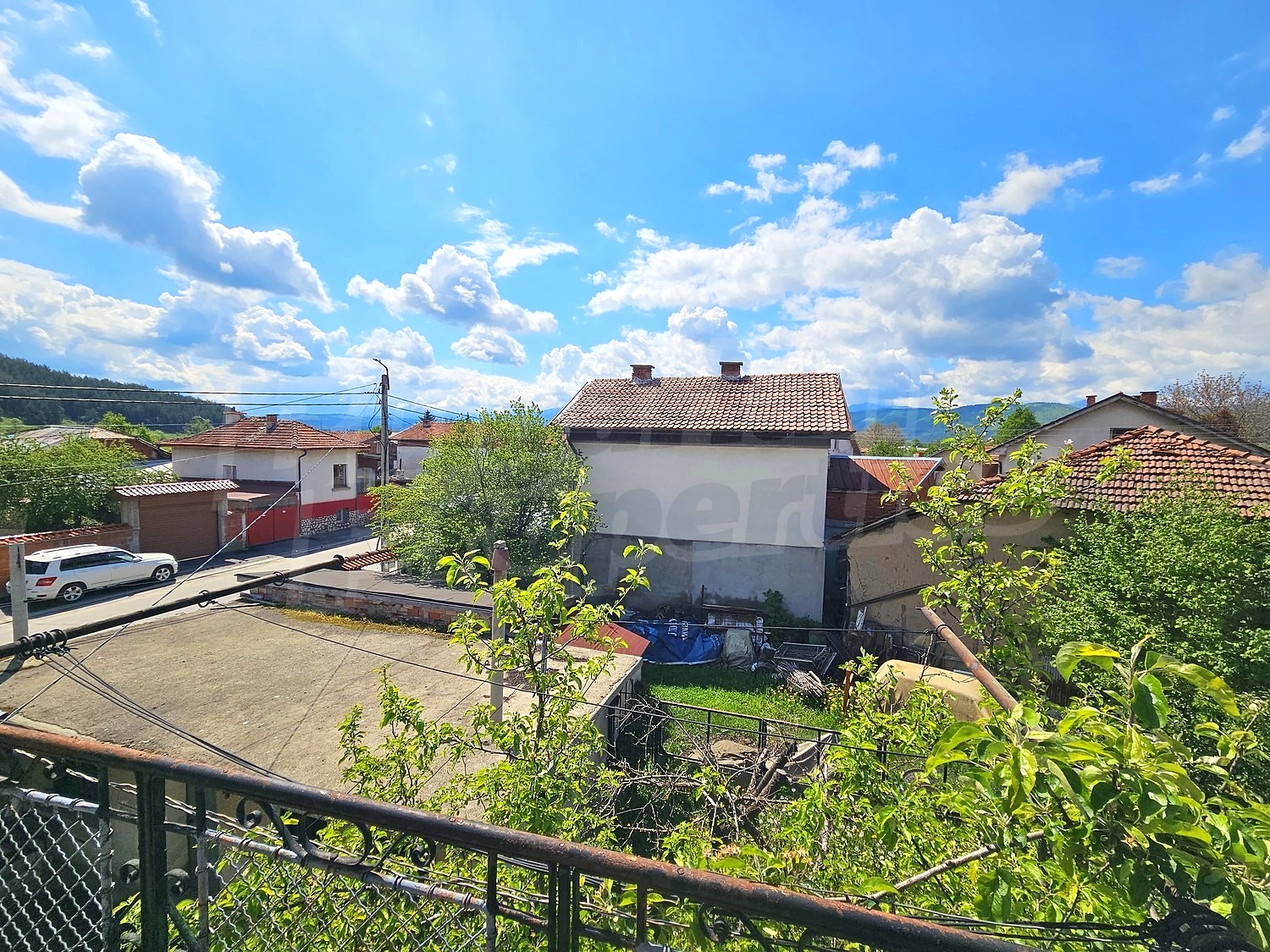outside, view from balcony, garden