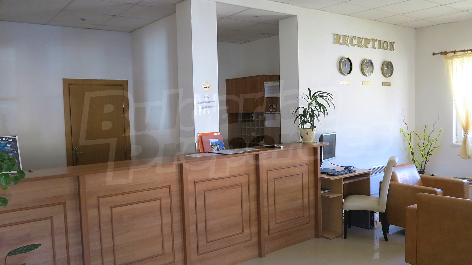 inside, furnished, inside building entrance