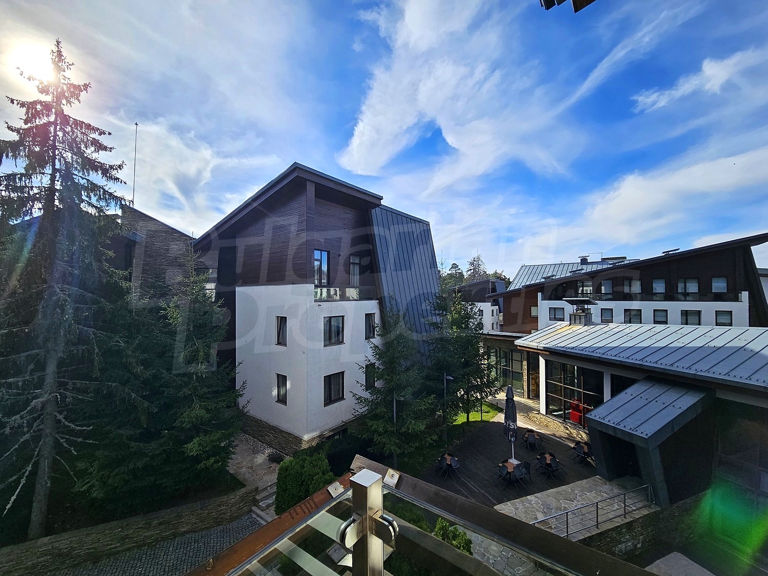 outside, facade, view from balcony