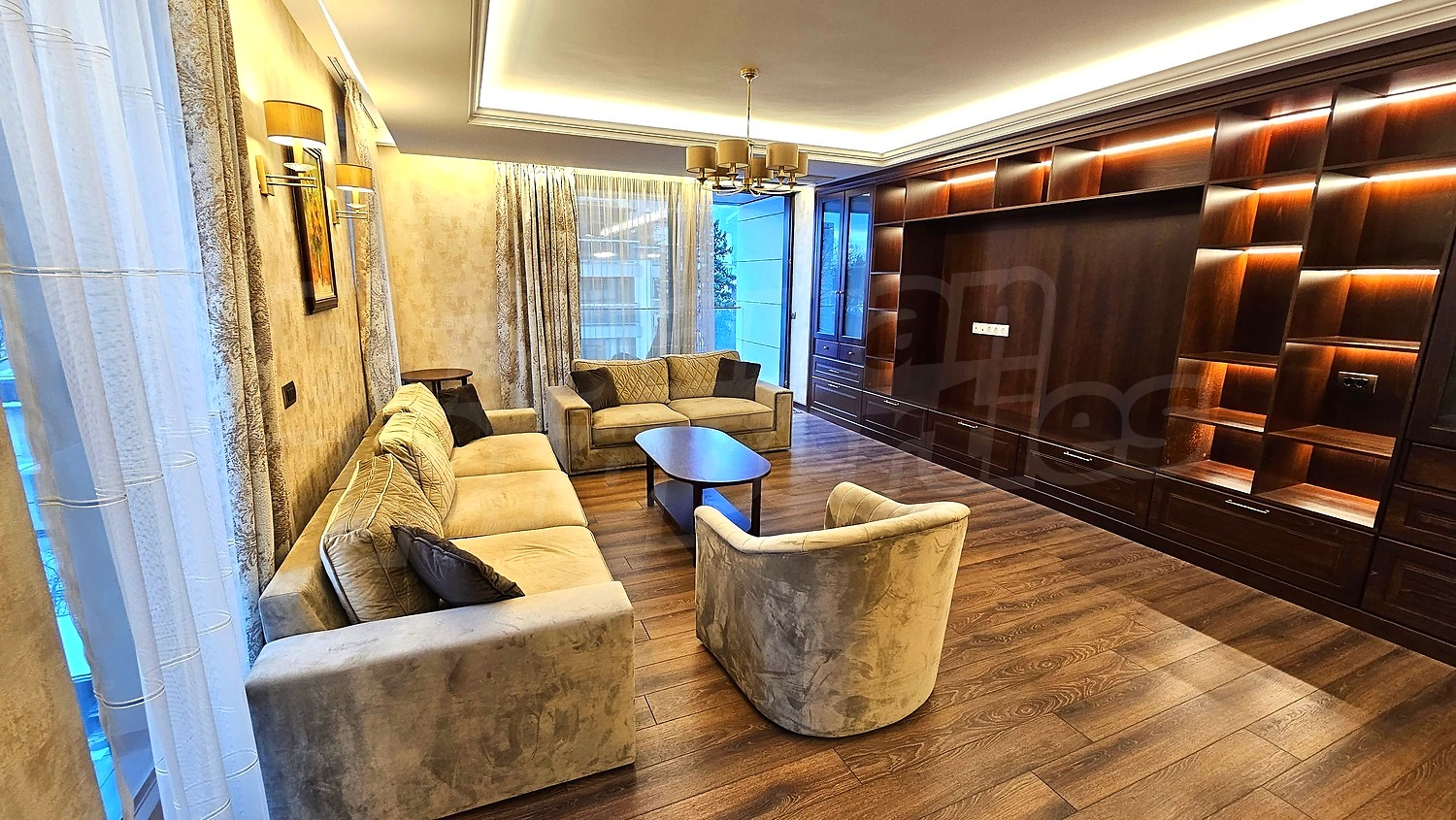inside, living room, furnished