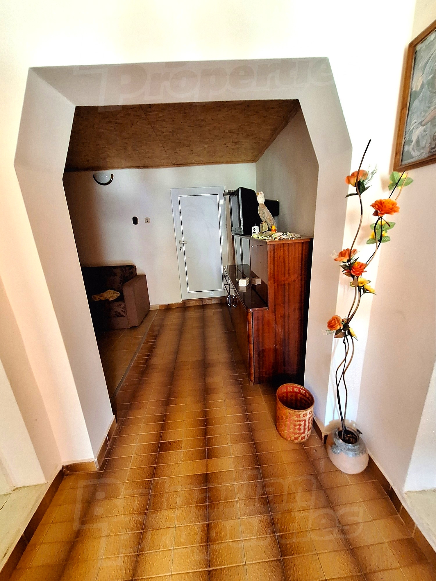 inside, hallway, living room, furnished