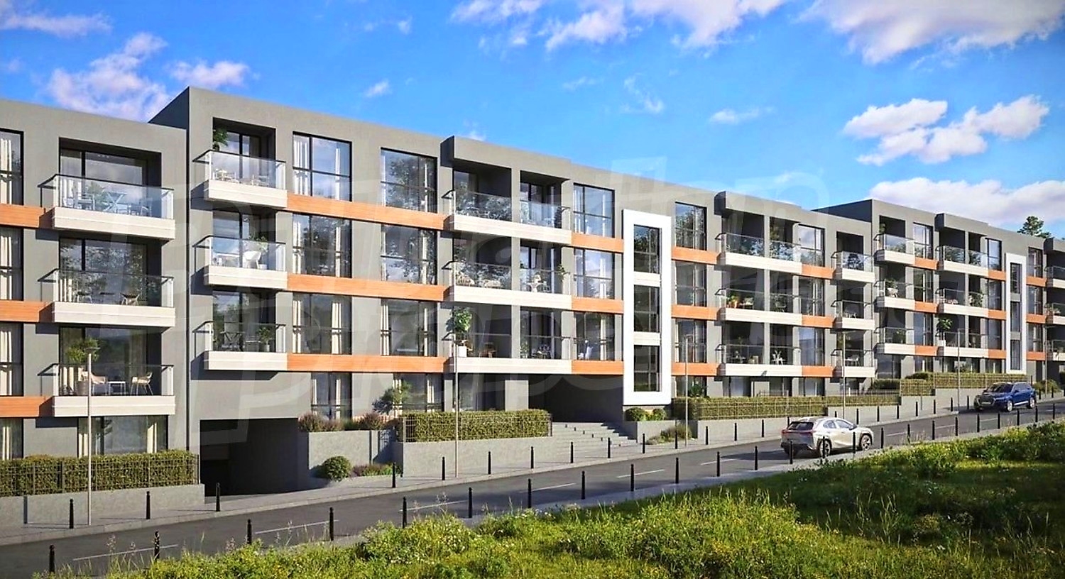 outside, facade, green area