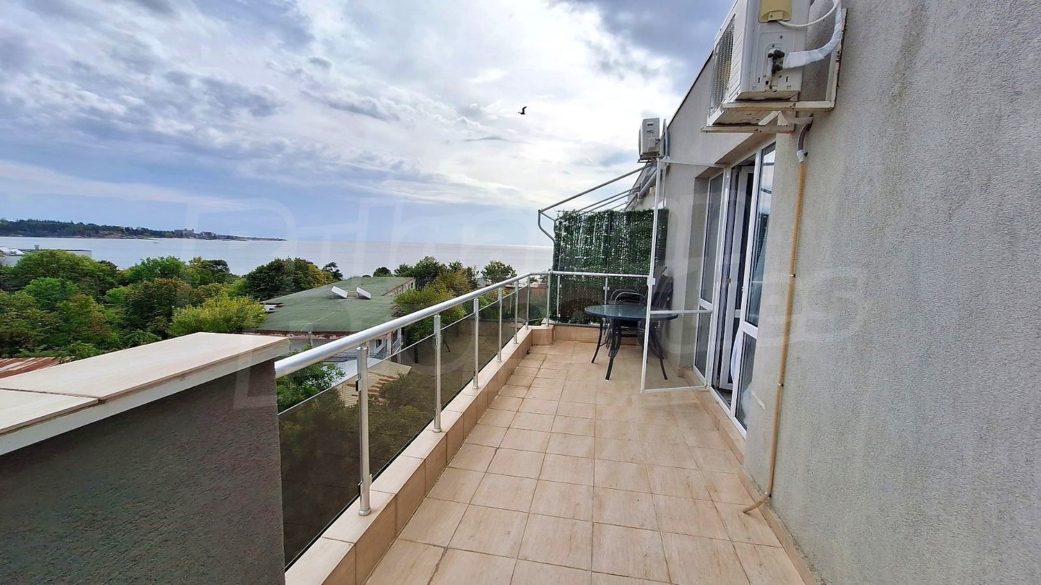 balcony, furnished, outside, sea, view from balcony