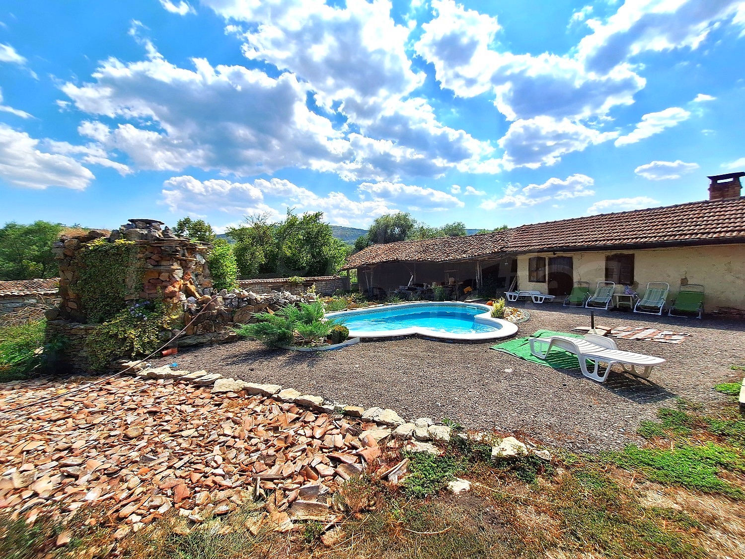 outside, pool, garden