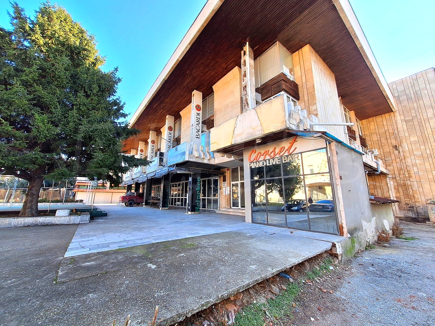 outside, facade, parking