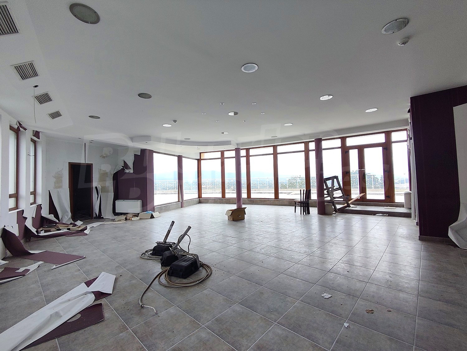 inside, view from balcony, unfurnished
