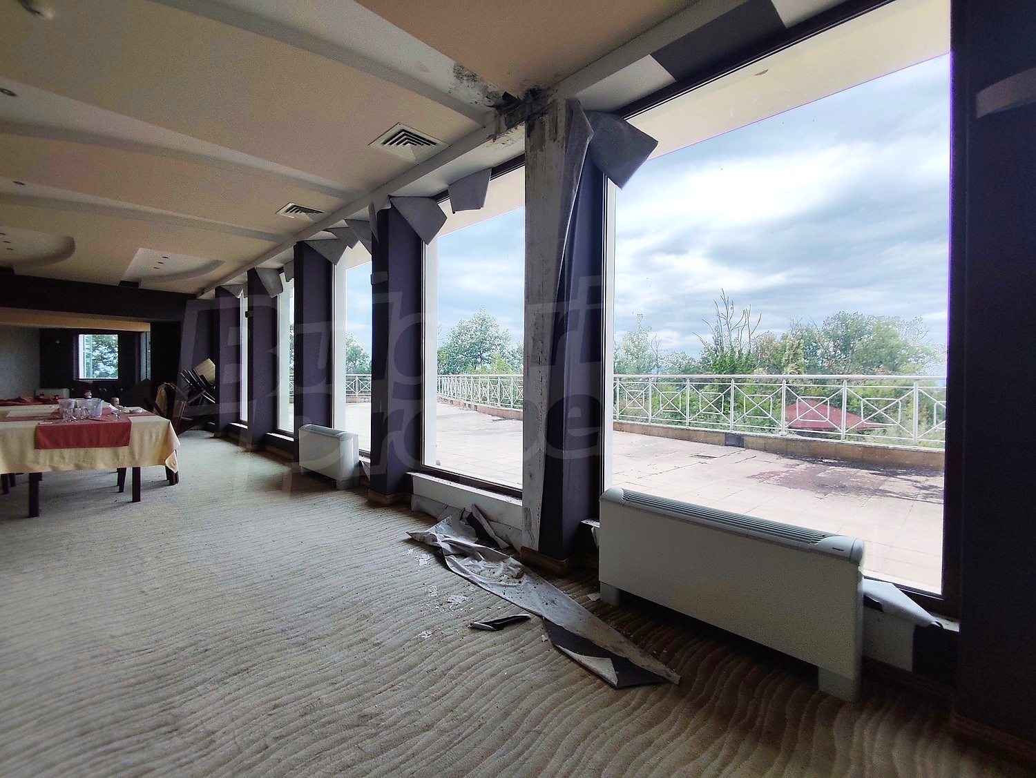 inside, view from balcony, furnished