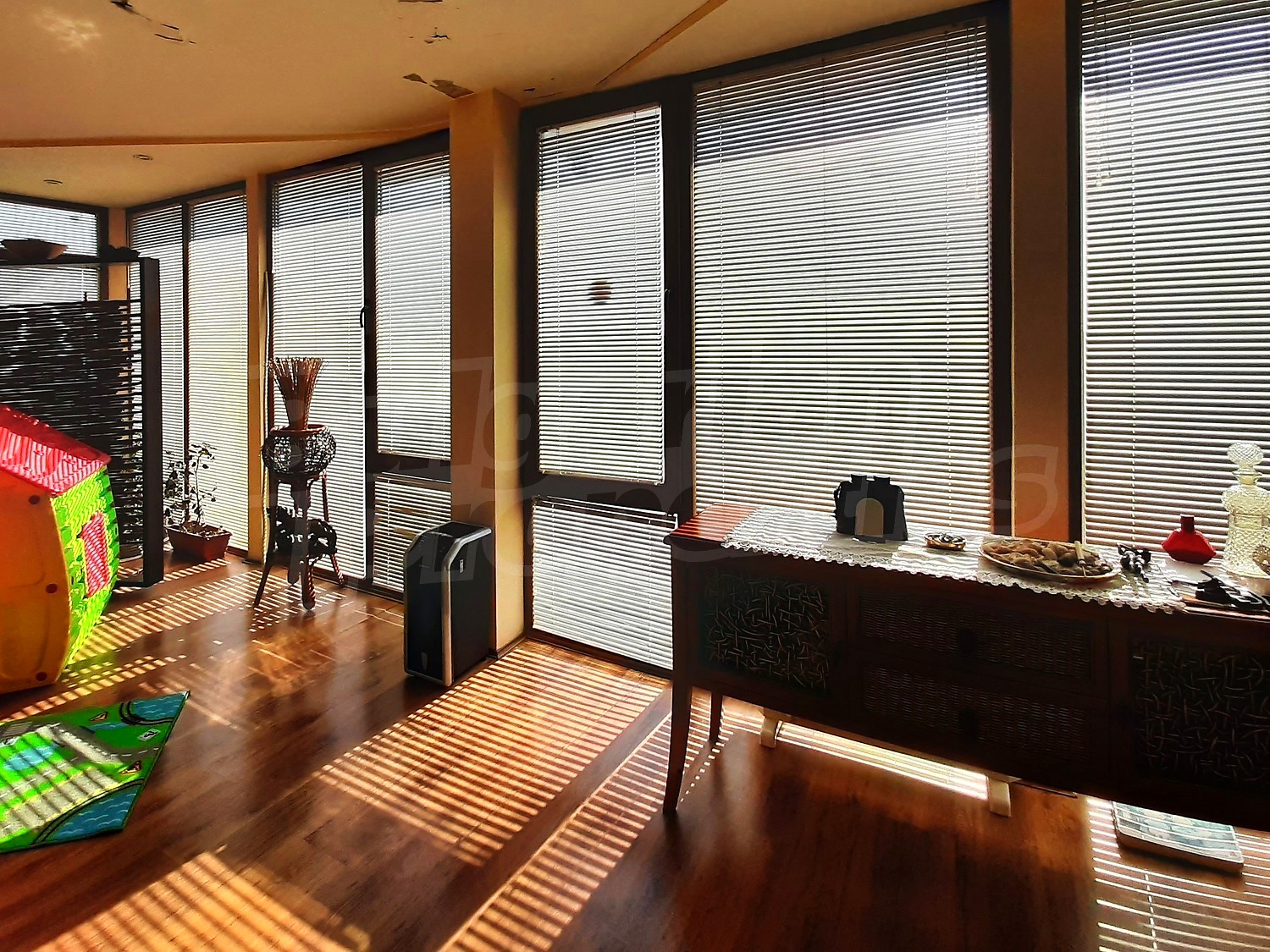 inside, furnished