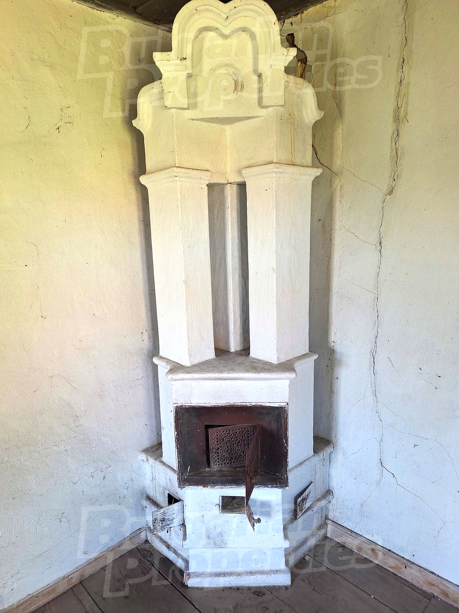 inside, fireplace