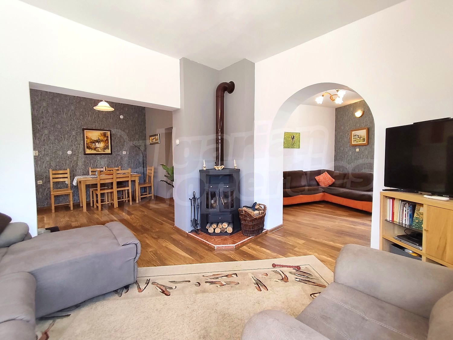 inside, living room, fireplace, furnished