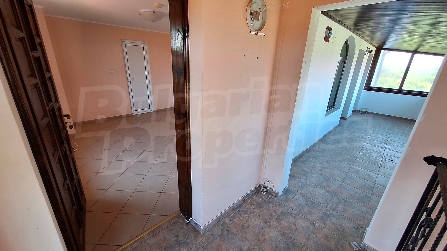 inside, hallway, view from balcony
