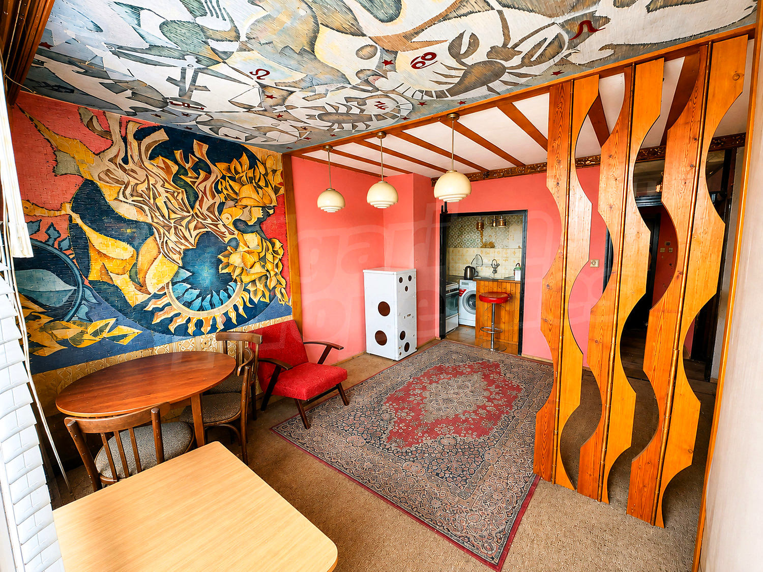 inside, furnished