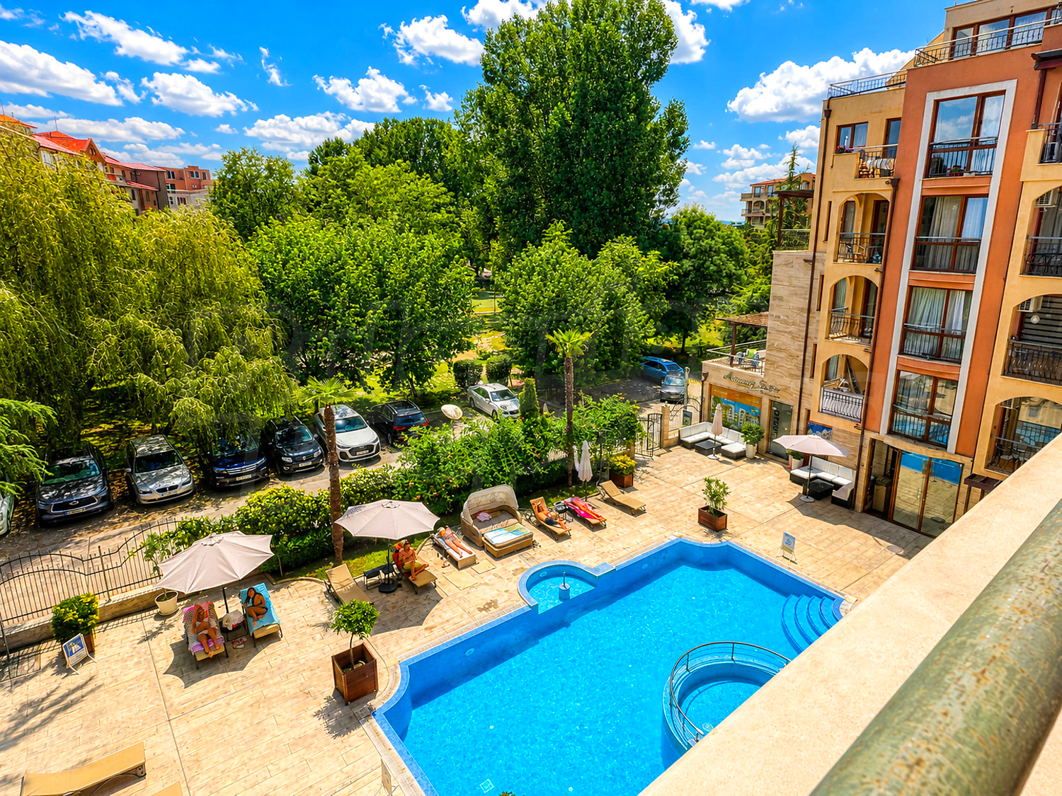 pool, garden, outside
