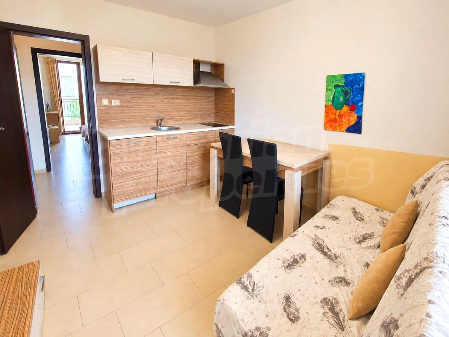 inside, kitchen, furnished, living room