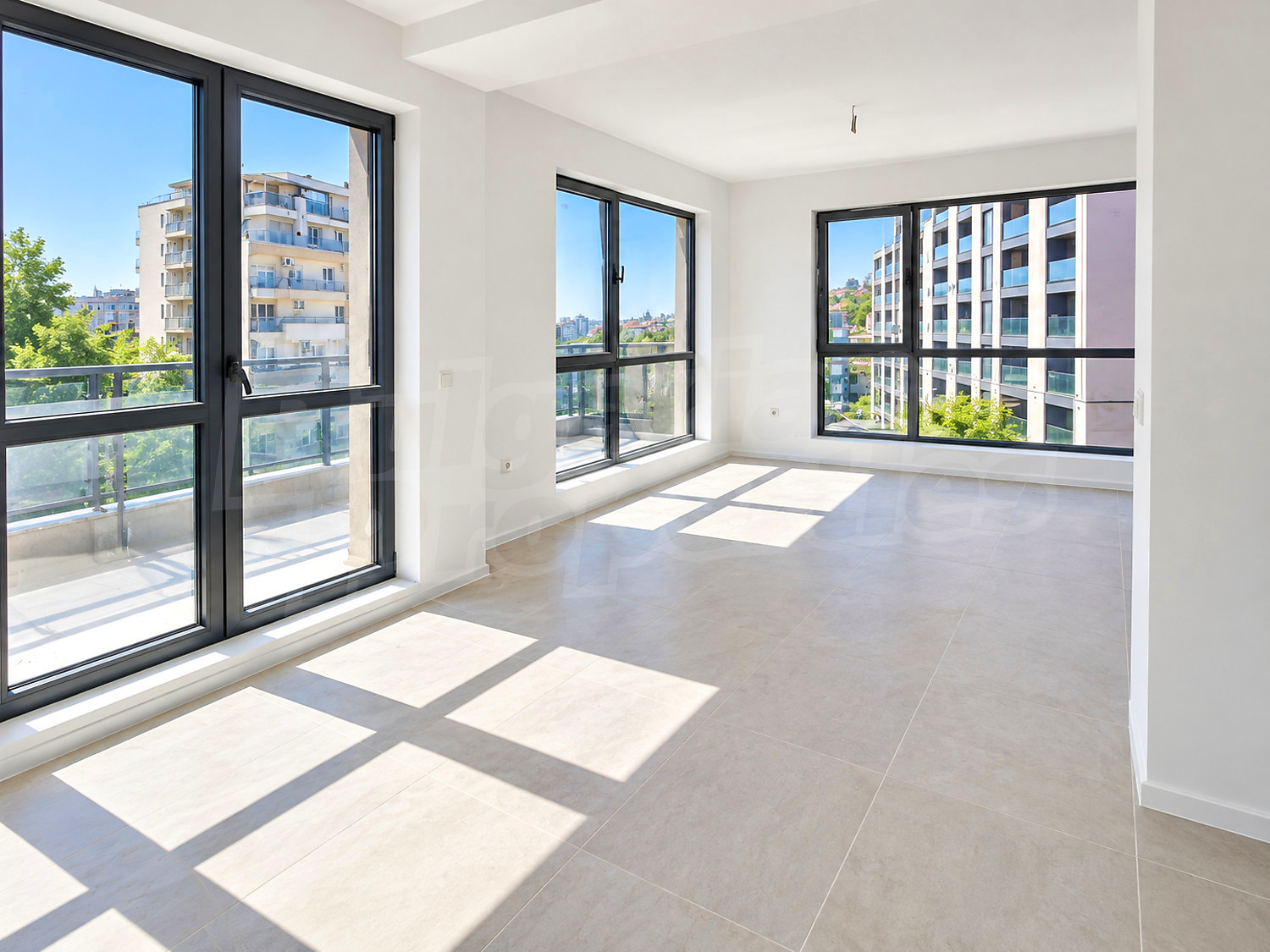 inside, balcony, view from balcony, unfurnished
