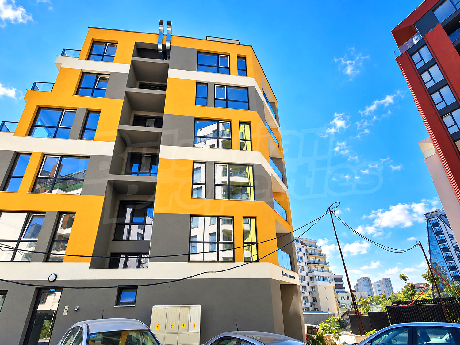 facade, outside, parking