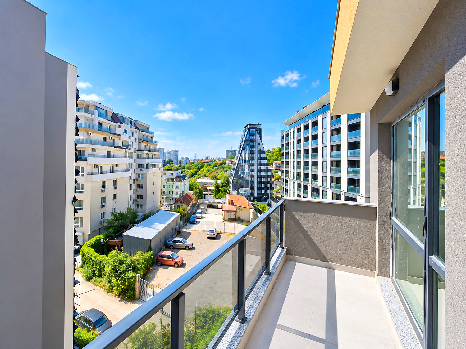 balcony, view from balcony, outside