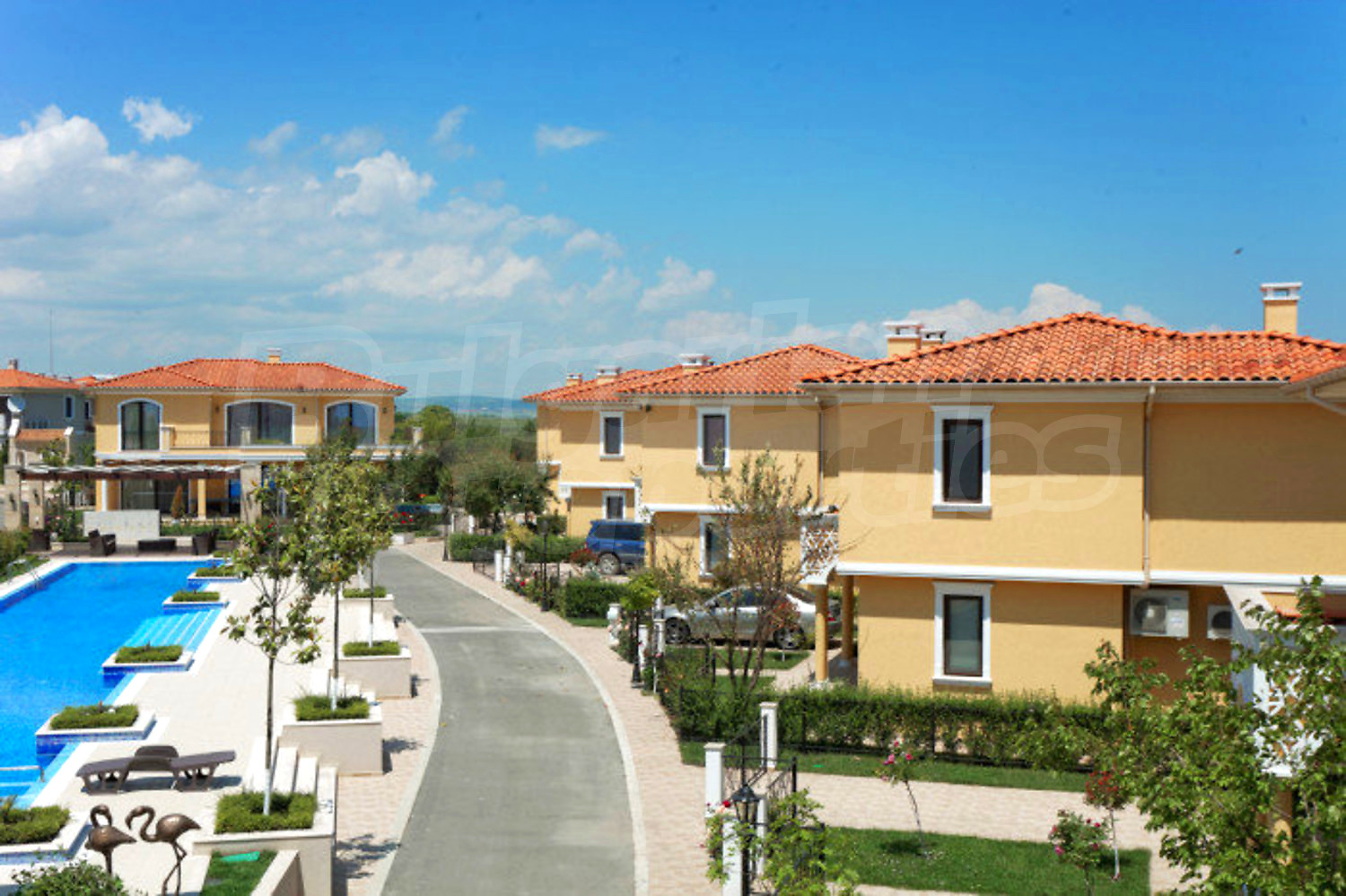 outside, pool, garden, facade