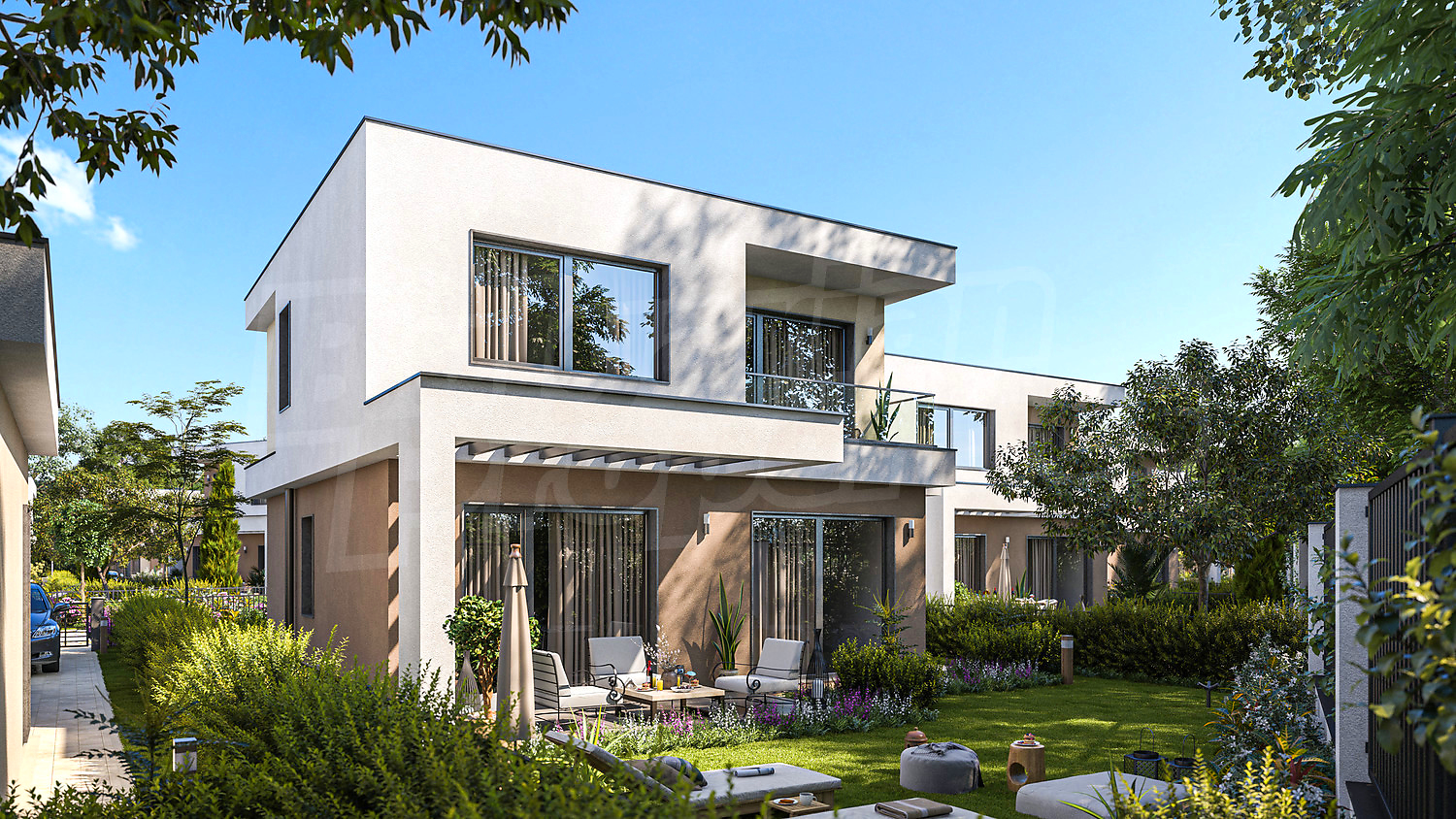 outside, facade, garden, green area