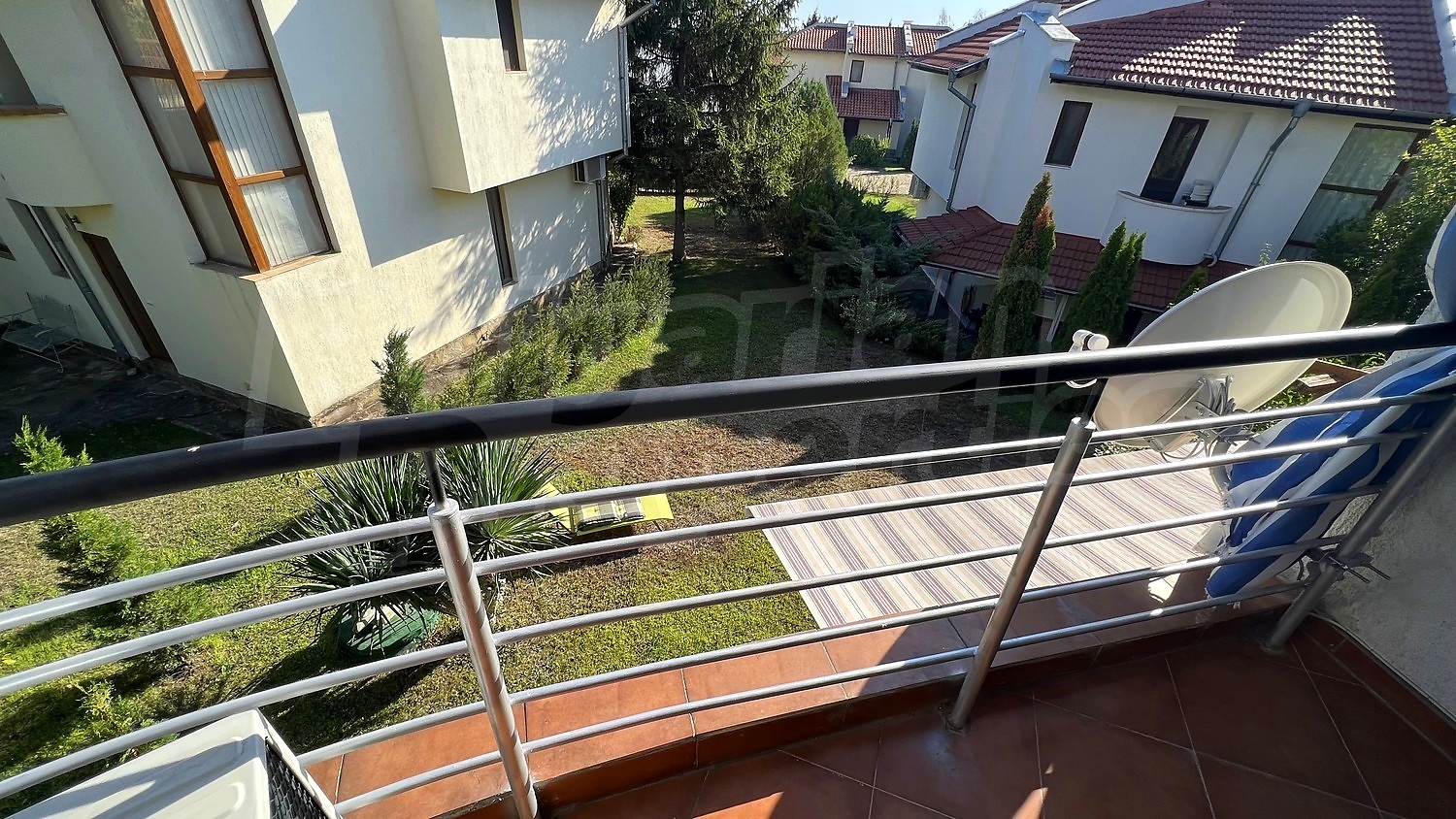 balcony, view from balcony, outside, garden