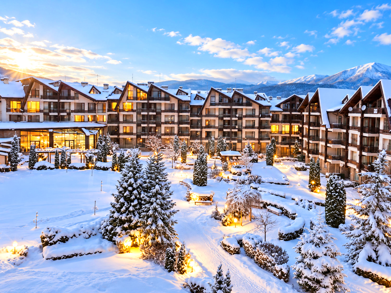 outside, facade, garden, mountain