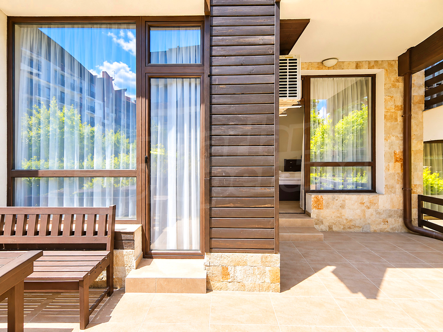 balcony, outside, view from balcony, facade
