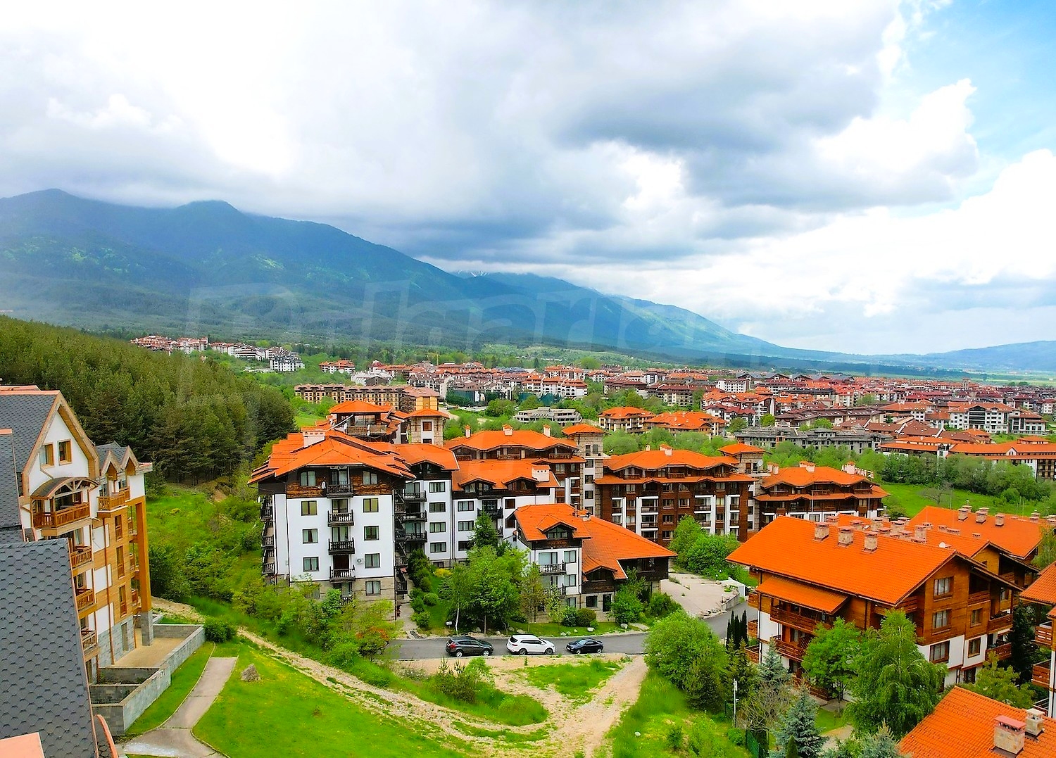 outside, mountain, garden, view from balcony