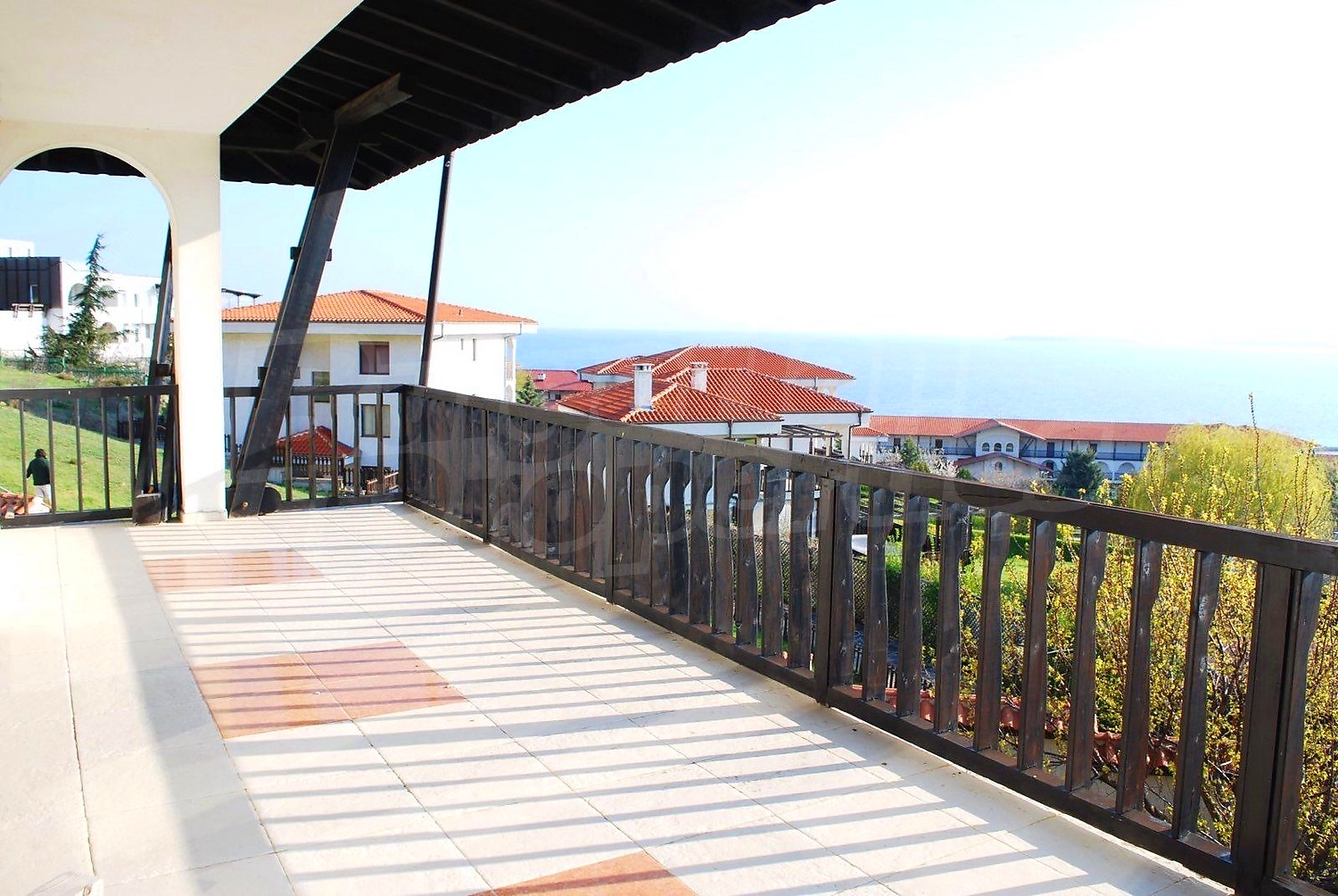 balcony, sea, view from balcony, outside