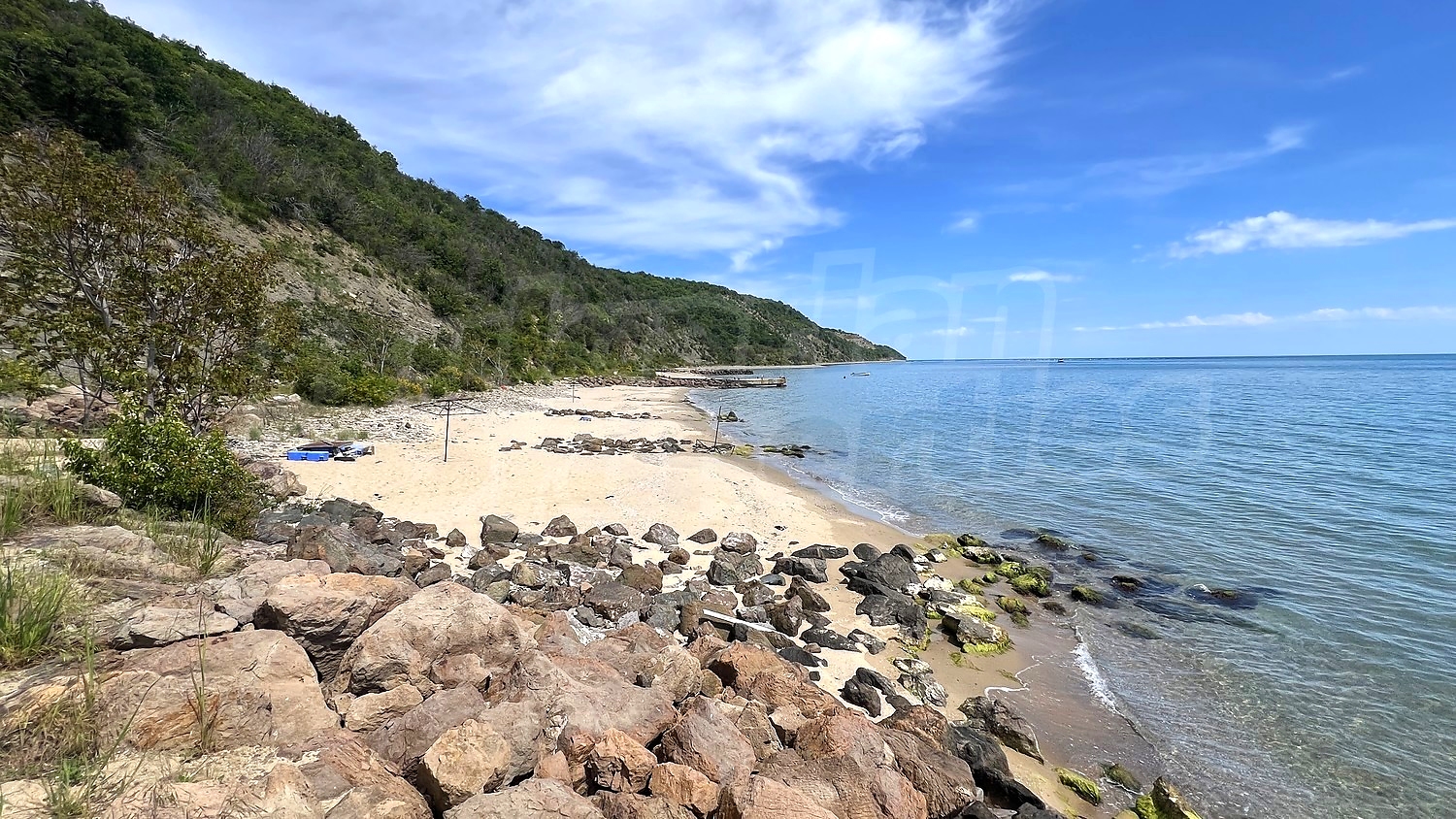 outside, sea, mountain, green area