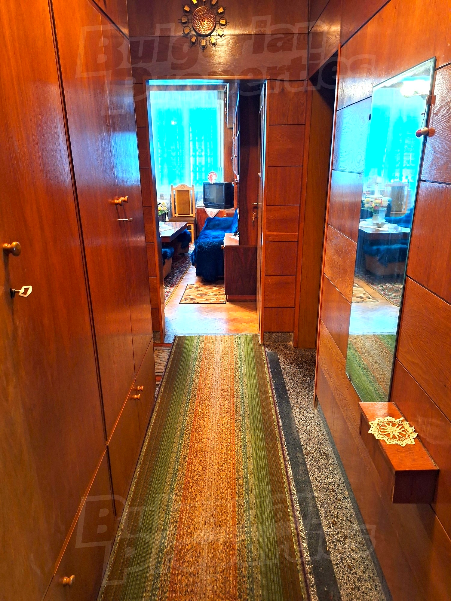 hallway, living room, furnished