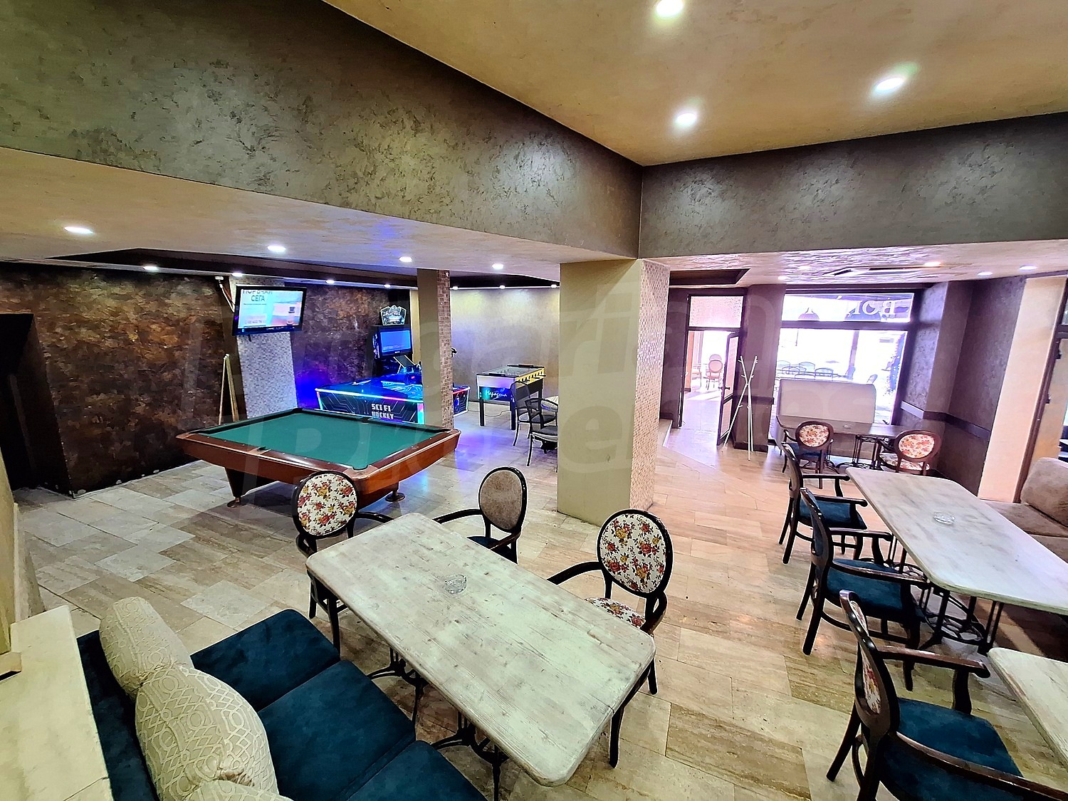 inside, furnished