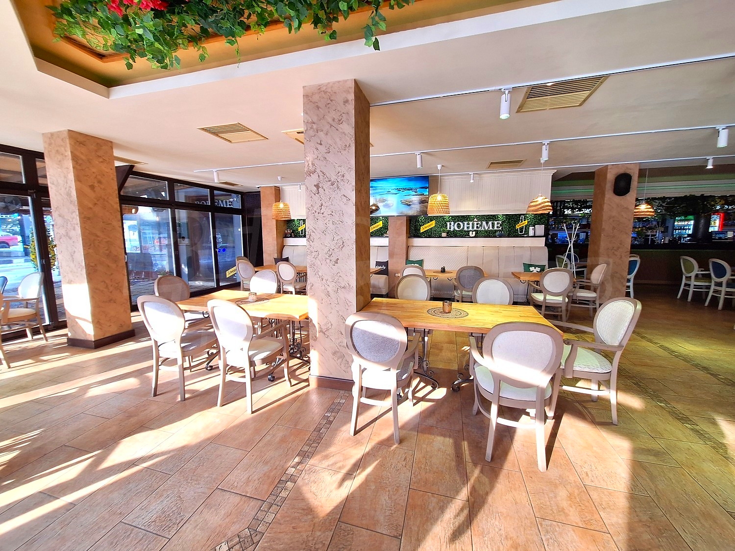 inside, furnished