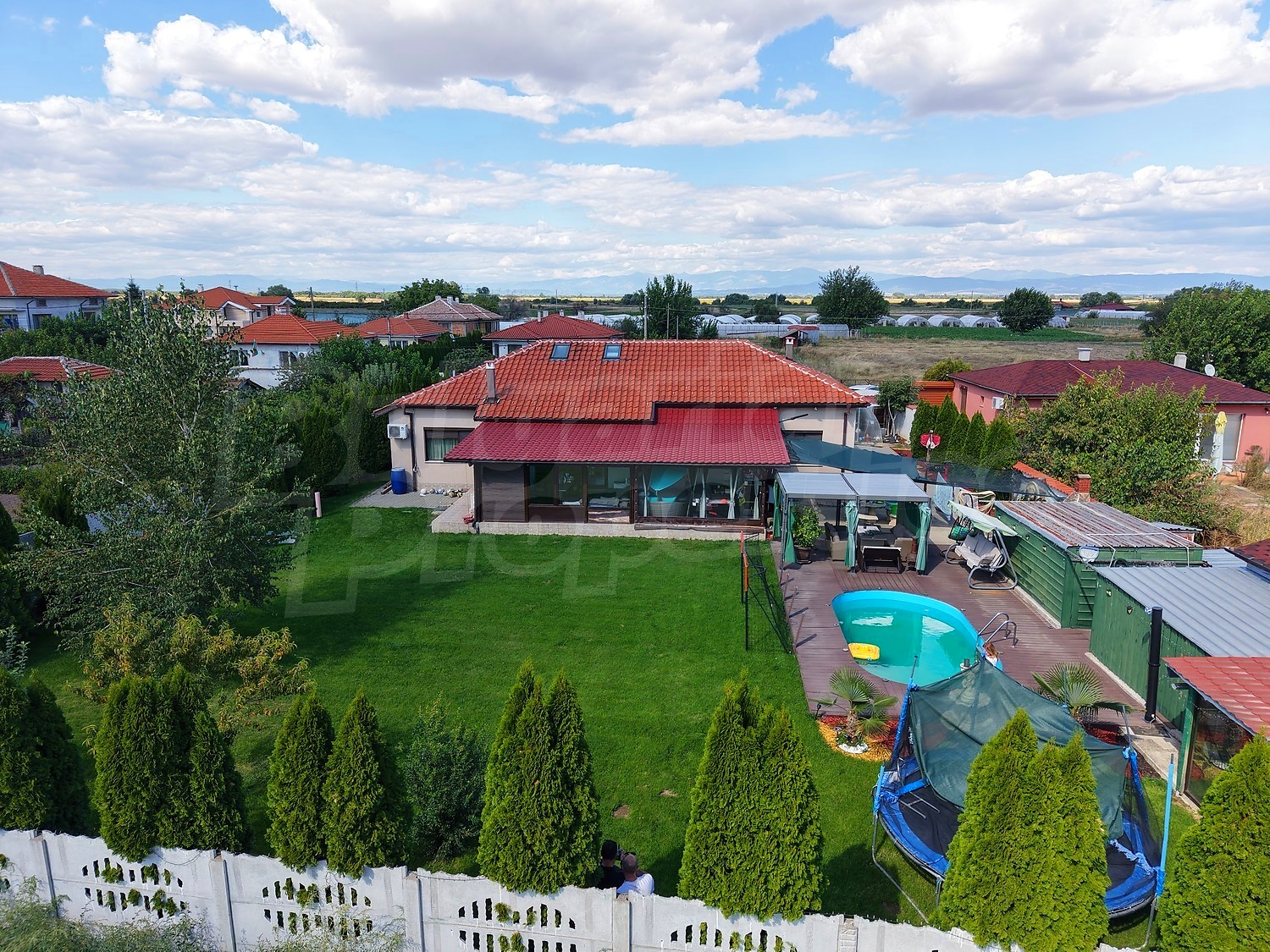 outside, garden, pool, facade, green area