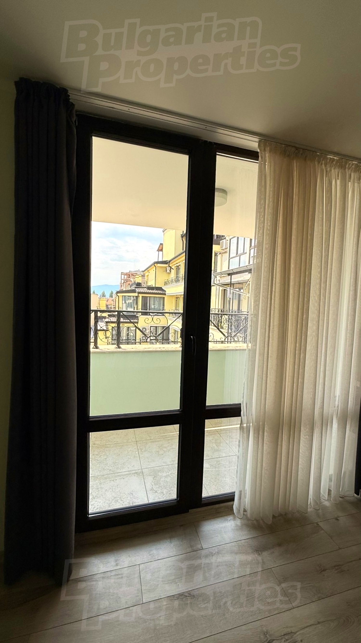 inside, balcony, view from balcony