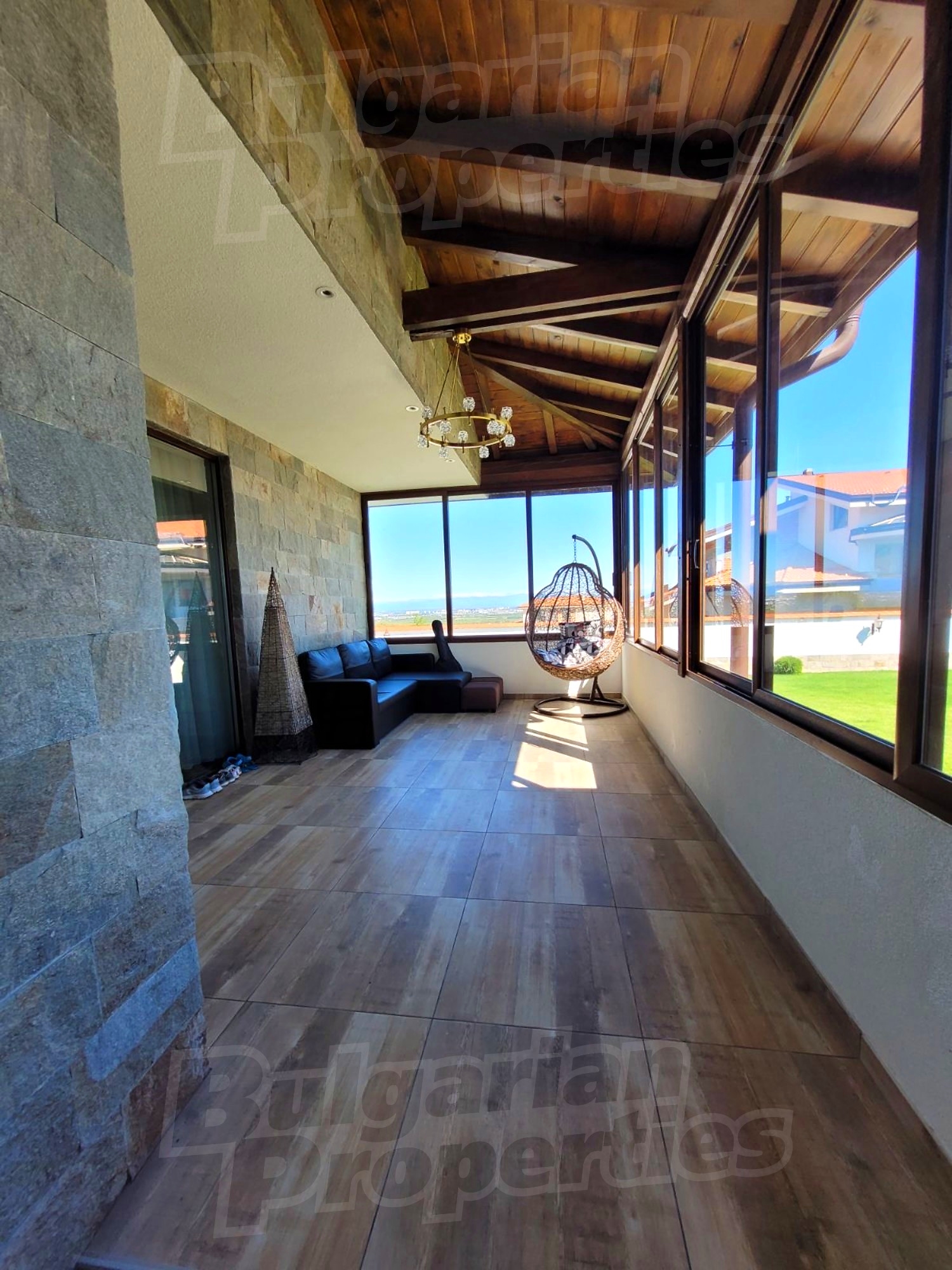 inside, balcony, view from balcony, furnished