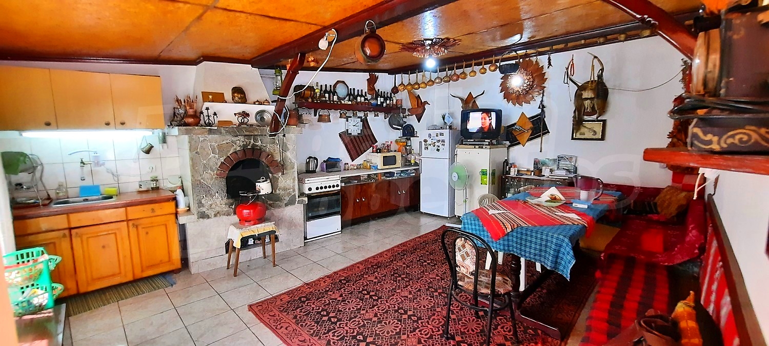 inside, kitchen, furnished, fireplace