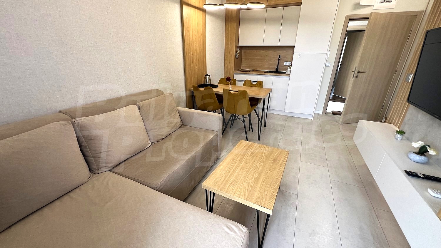 inside, living room, kitchen, furnished