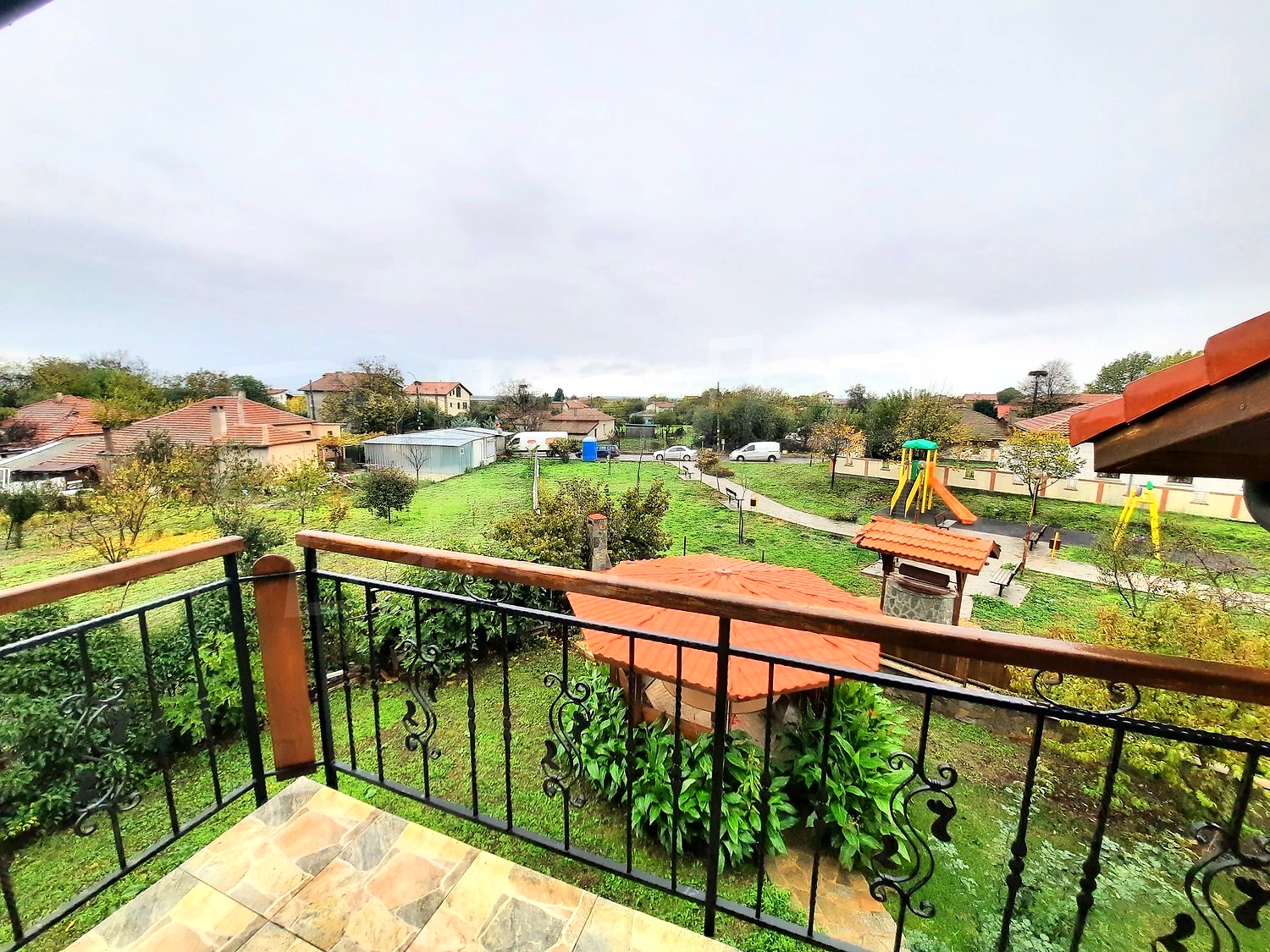 balcony, outside, garden, view from balcony, green area