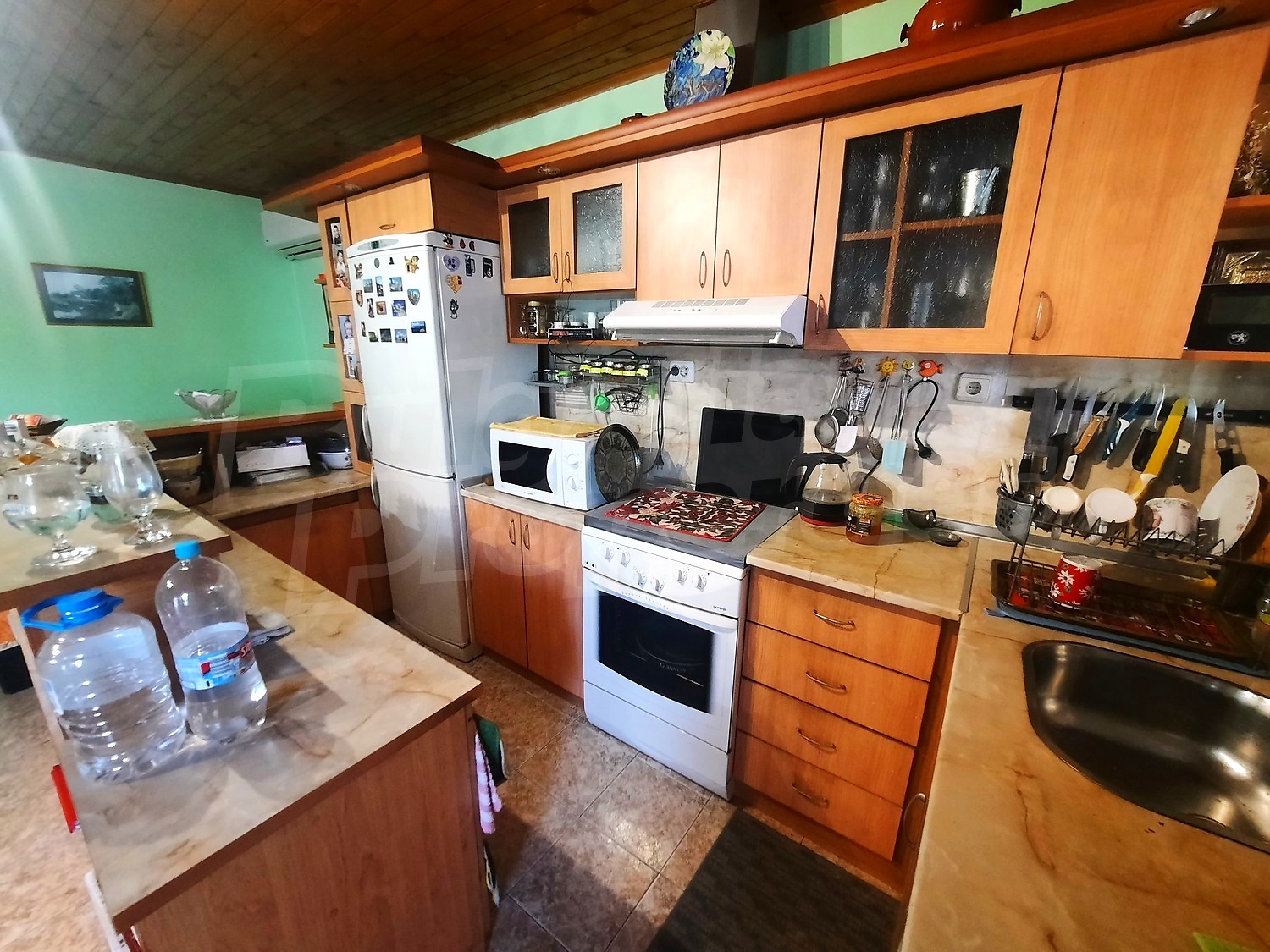 inside, kitchen, furnished