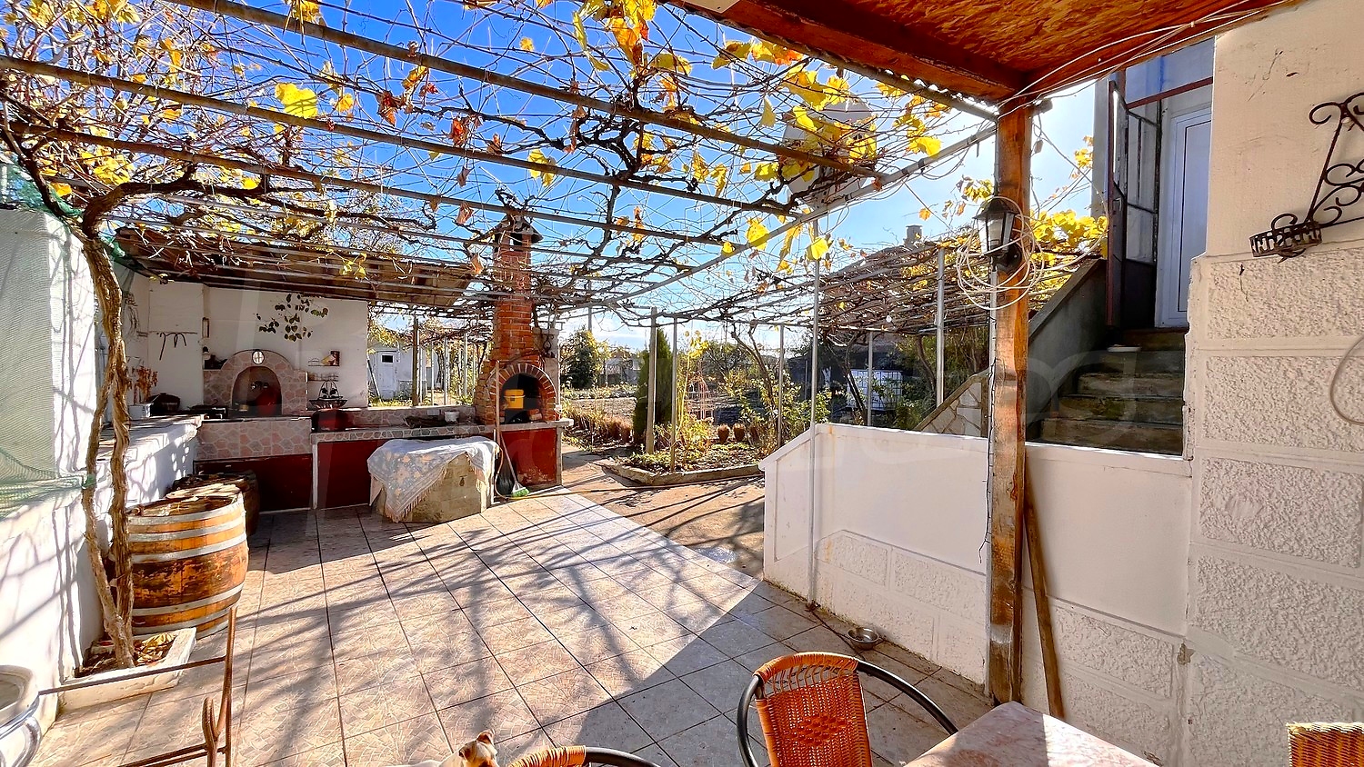 outside, garden, fireplace