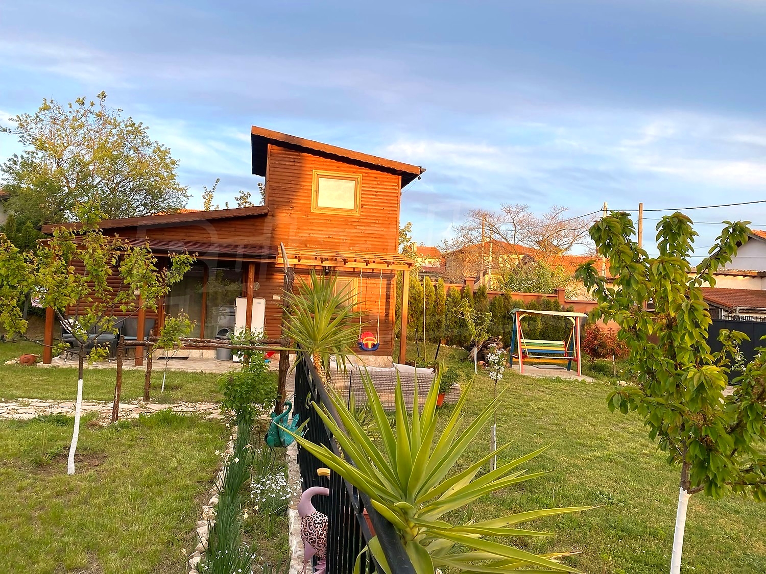 facade, garden, outside, green area