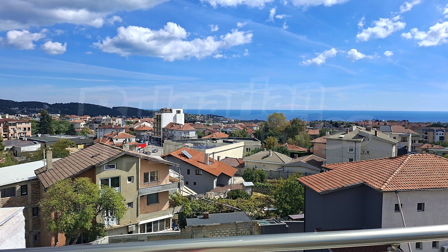 outside, view from balcony, sea