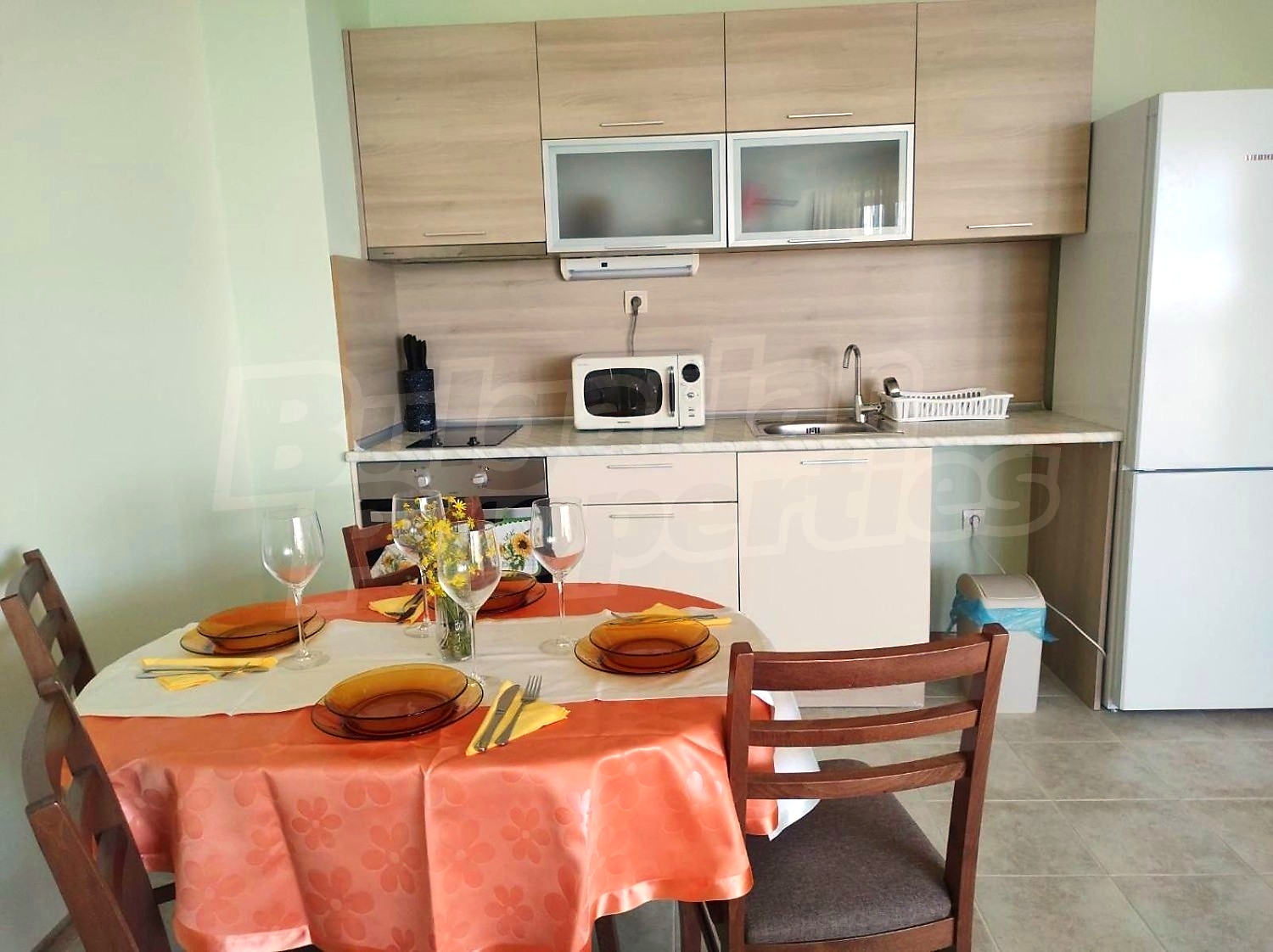 inside, kitchen, furnished